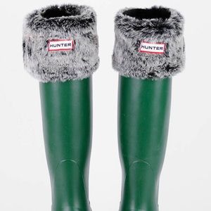 Hunter Faux Fur Black Fleece Boot Socks